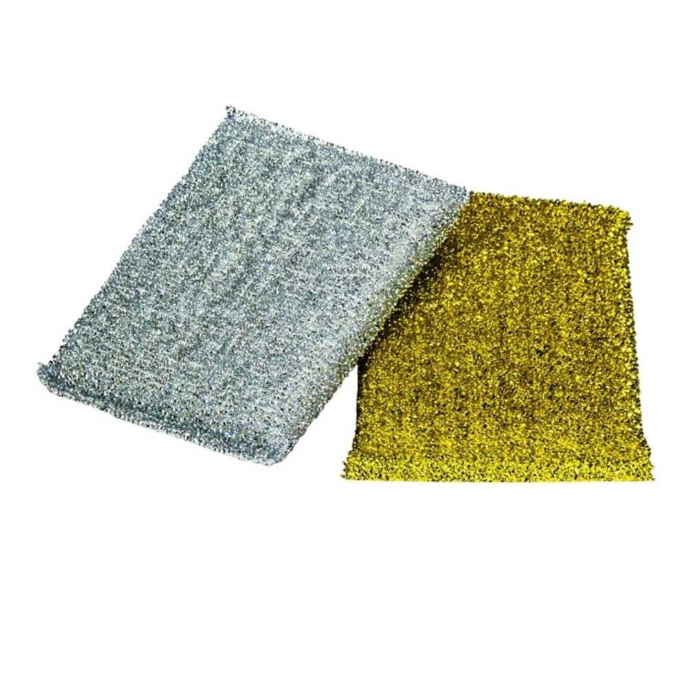 Levně drátěnka 2ks 11,5x9x1,8 sříbrná/zlatá, houbová