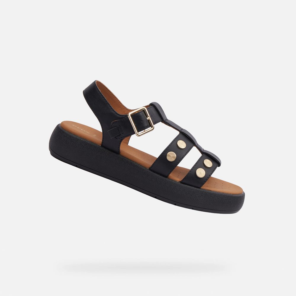 Černé dámské sandály Geox Camalei - 36