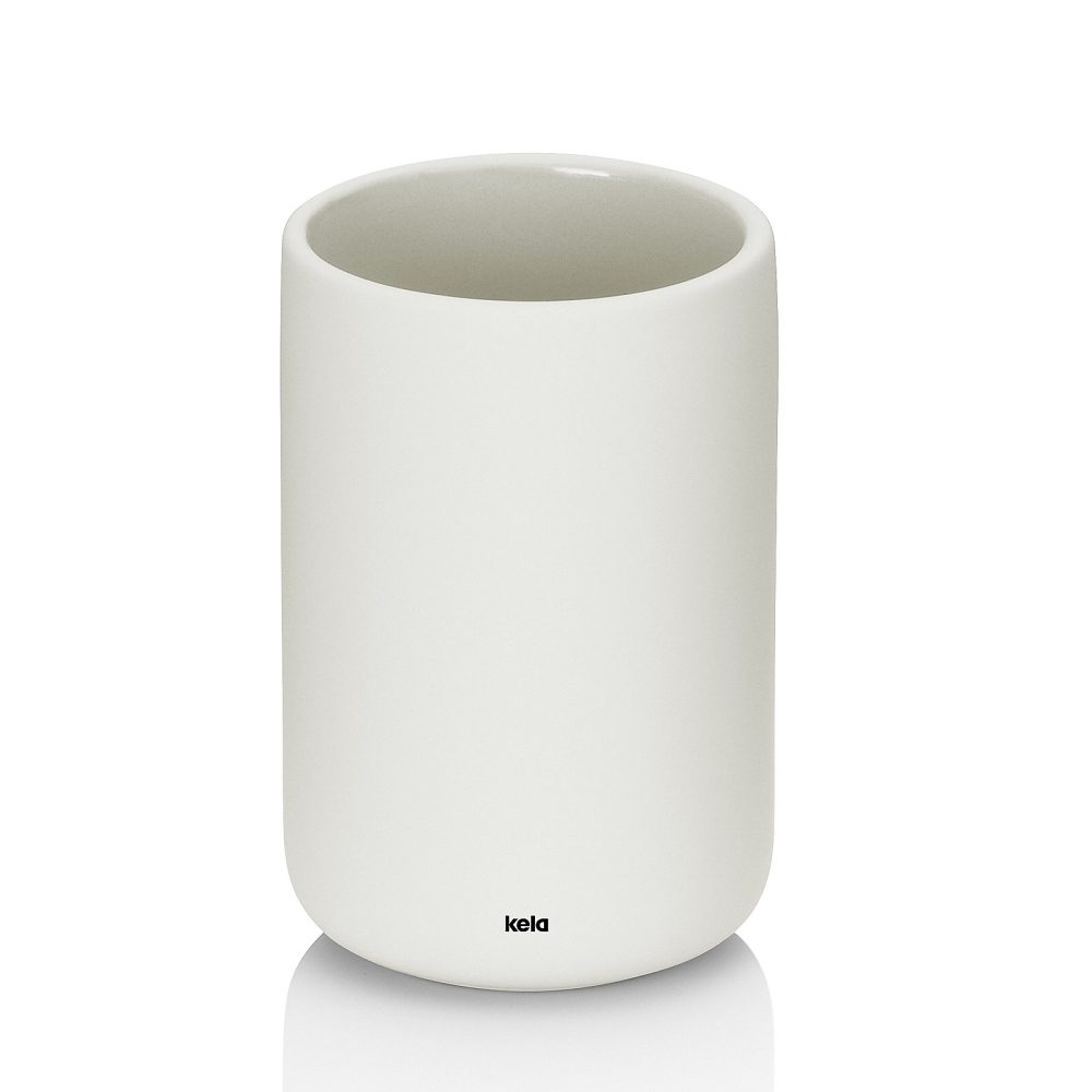 KELA Pohár Sana keramický 11,5 cm bílá KL-24529