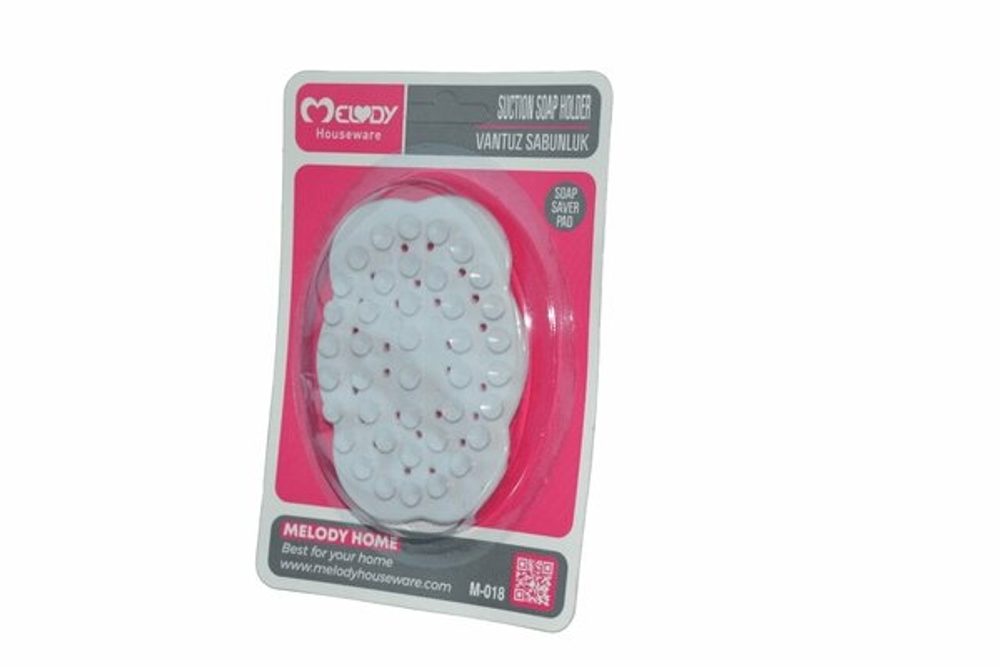 Levně mýdlenka OVÁL 10x7,5x1cm s přísavkami, plast