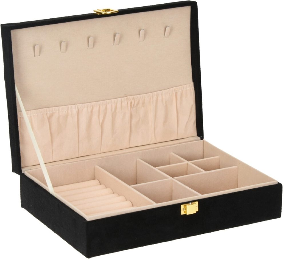 Levně HOMESTYLING Šperkovnice 28x19 cm černá KO-HZ1810080