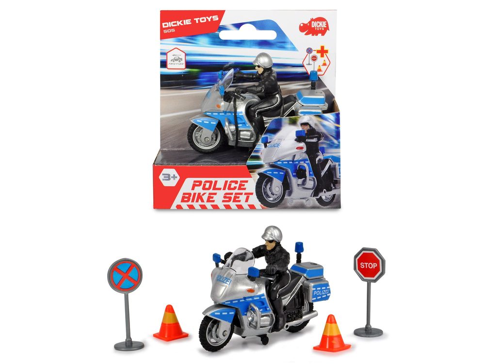Levně Policejní motocykl 10 cm s přísl.