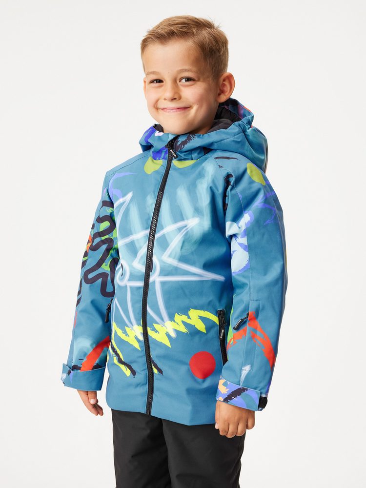 Unuo Dětská zimní bunda Polar, Kobaltová, Fantazie - 104/110 - 4-6 let
