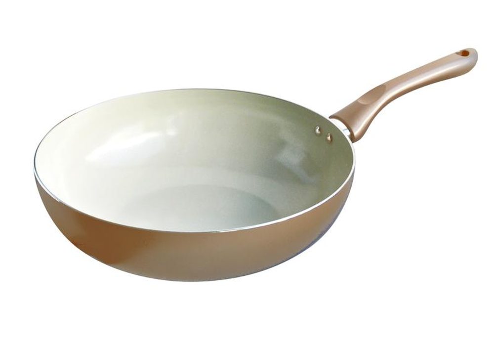 Levně TORO PÁNEV WOK, KERAMIKA, CHAMPAGNE, 28CM