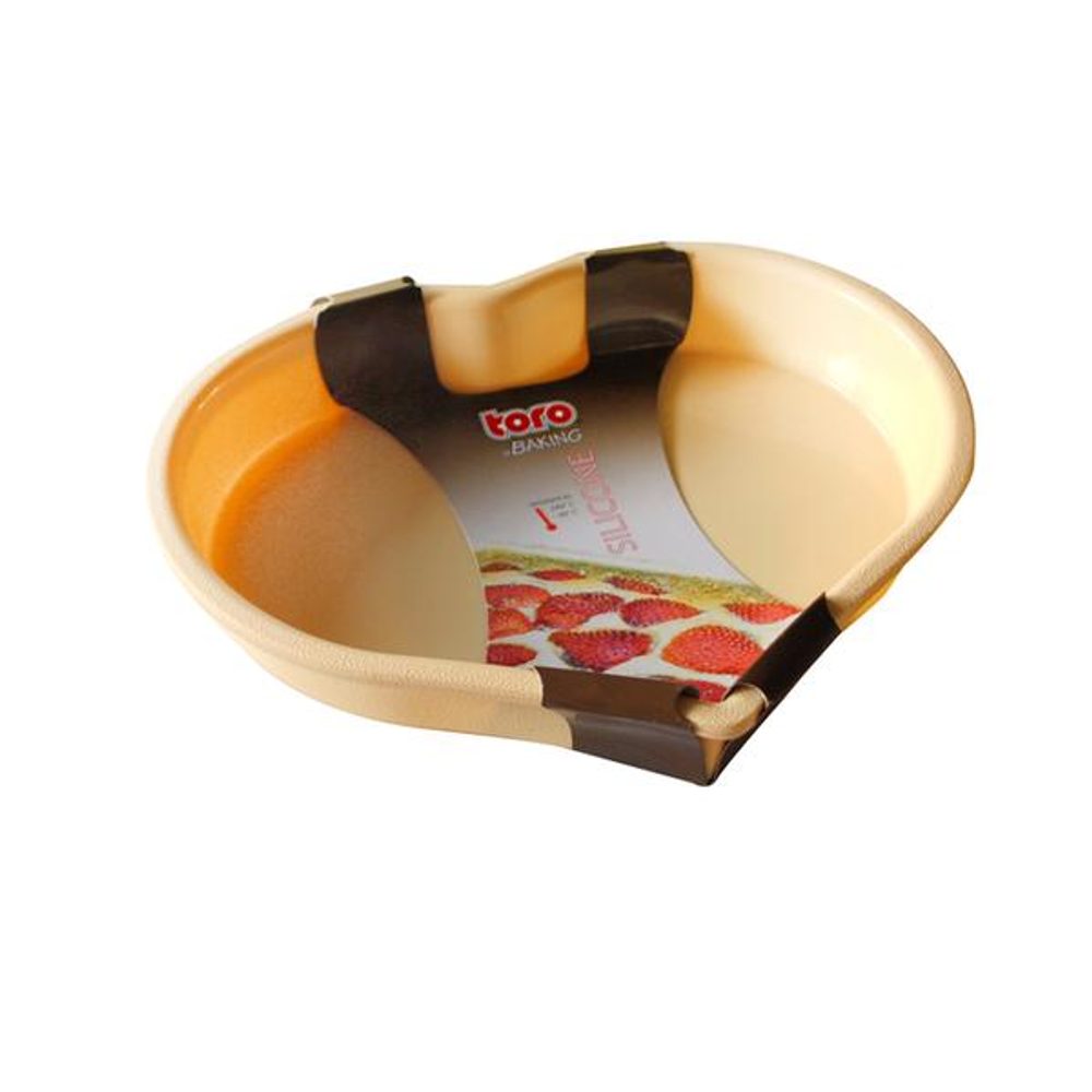 Levně TORO Forma srdce silikon, krémová