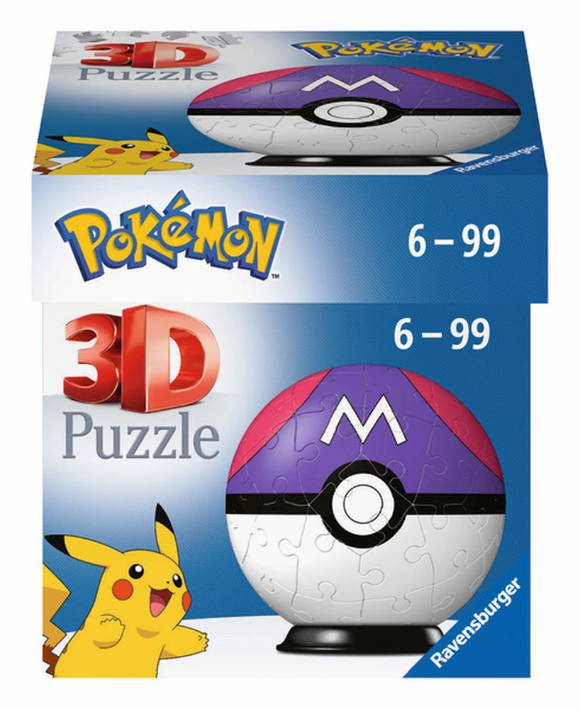 Levně Puzzle-Ball Pokémon: Master Ball 54 dílků