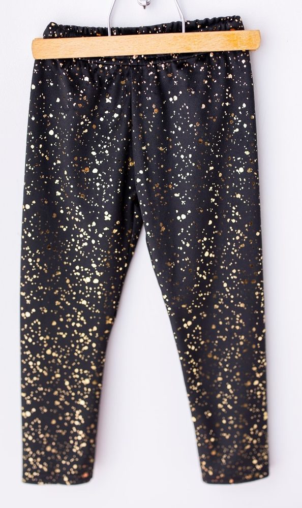Levně Premium sametové Lily Grey legíny GOLD Black - 110