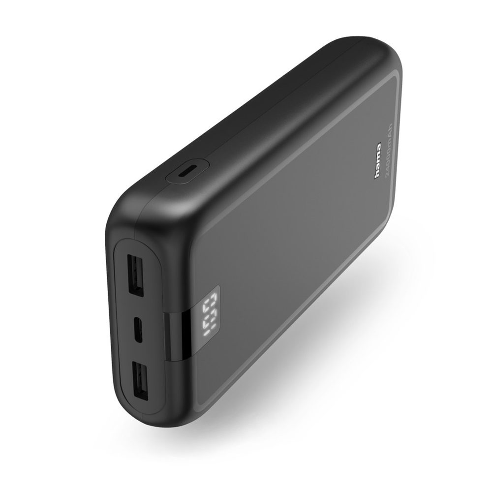 Levně Hama Performance 24, powerbanka 24000 mAh, 3 A, výstup: 1x USB-C, 2x USB-A, LED displej