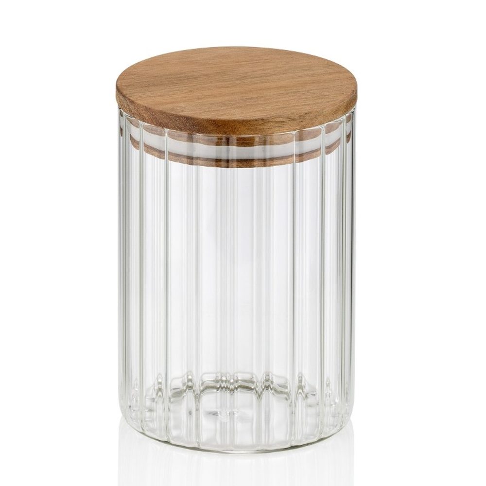 Levně KELA Zásobní dóza Dorothea sklo transparentní 13,0cm 9,0cm 0,6l KL-15282