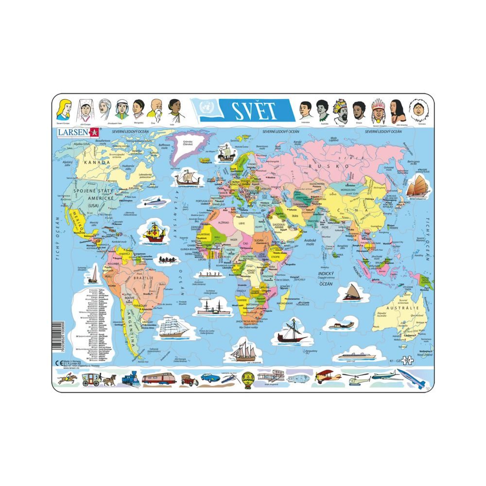 Levně SVĚT POLITICKÁ MAPA 107 d. EDU Puzzle