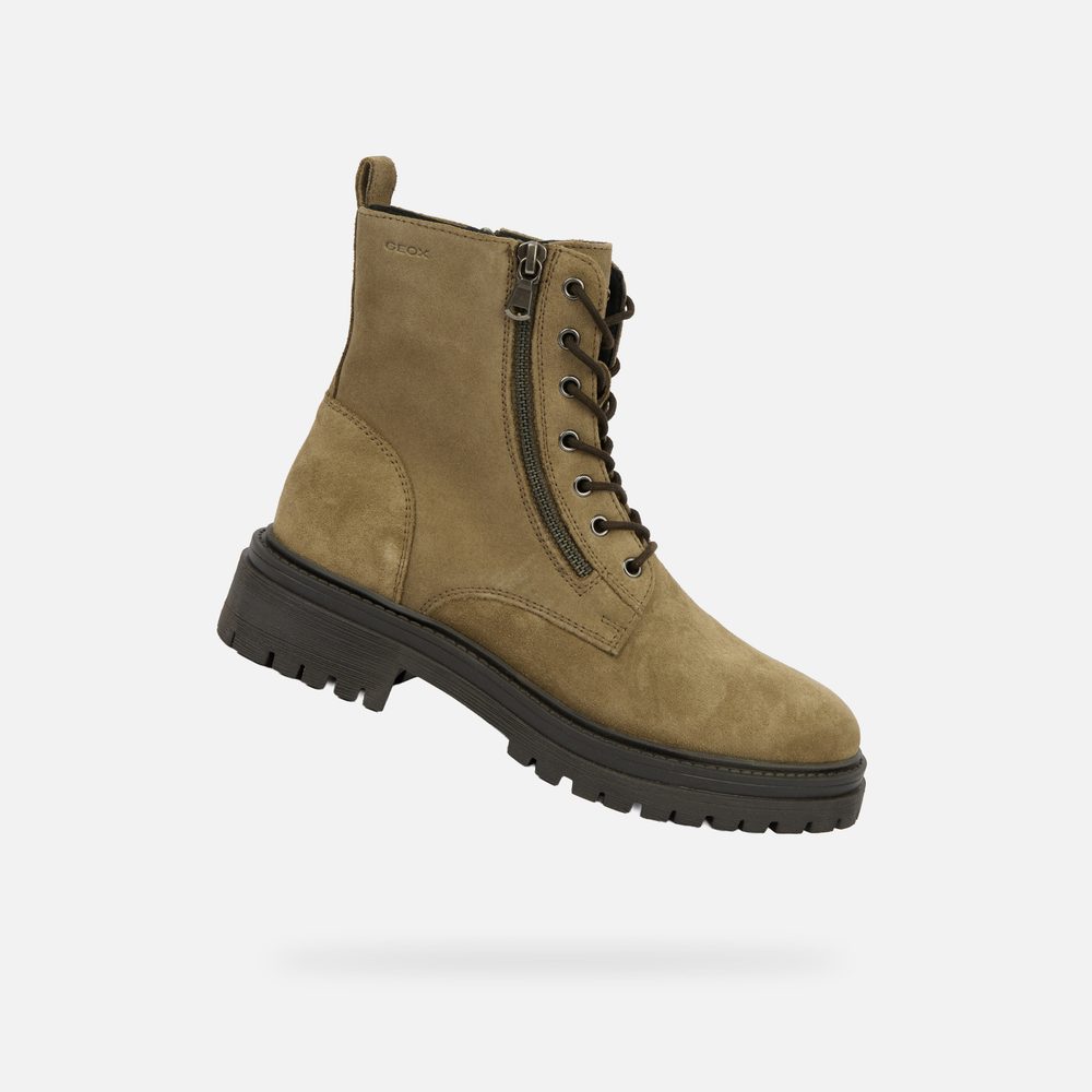 Khaki dámská kotníková obuv Geox Iridea - 35