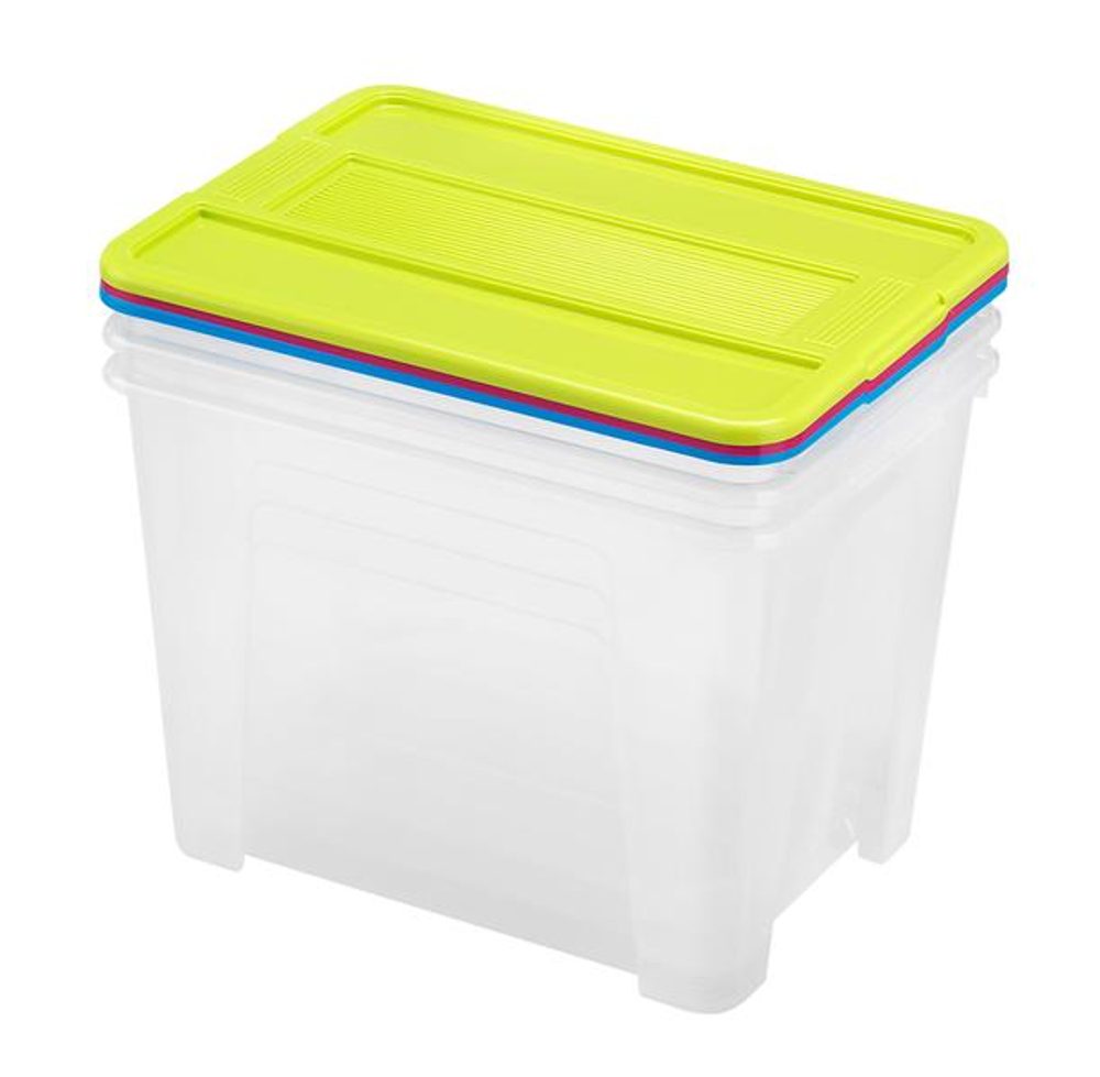 Levně heidrun BOX ÚLOŽNÝ S VÍKEM SET 3KS TEX BOX 21L