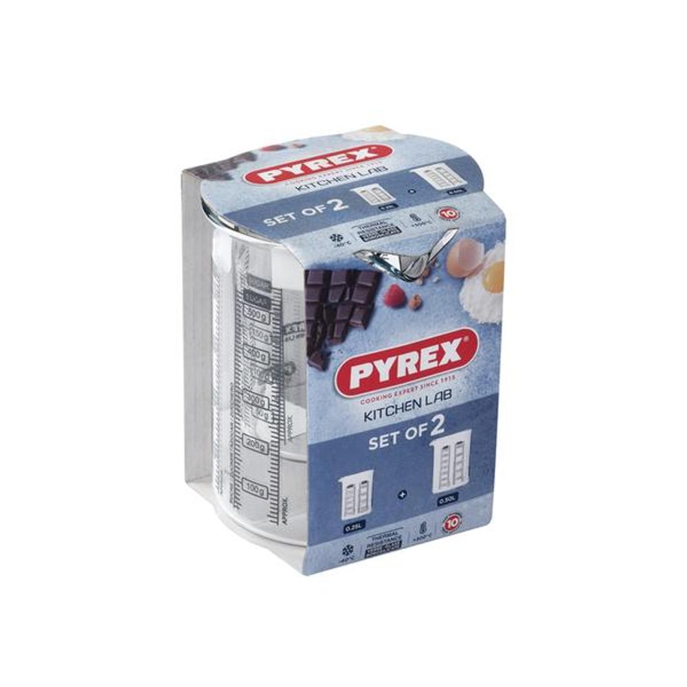 Levně Nezařazeno SADA ODMĚREK PYREX 2 KS, 0,25L +0,5L, SKLO