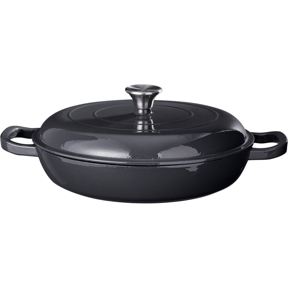 SIAKI HUISHOUD Pánev litinová s poklicí 30 cm šedá KO-C85000230