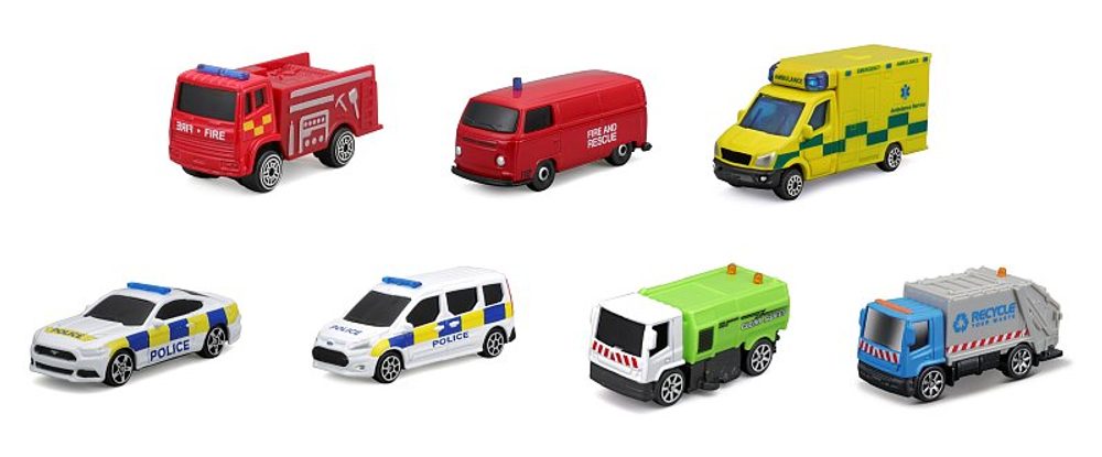 Levně Maisto - Alarm Busters, záchranná a servisní vozidla se světly a zvuky, assort