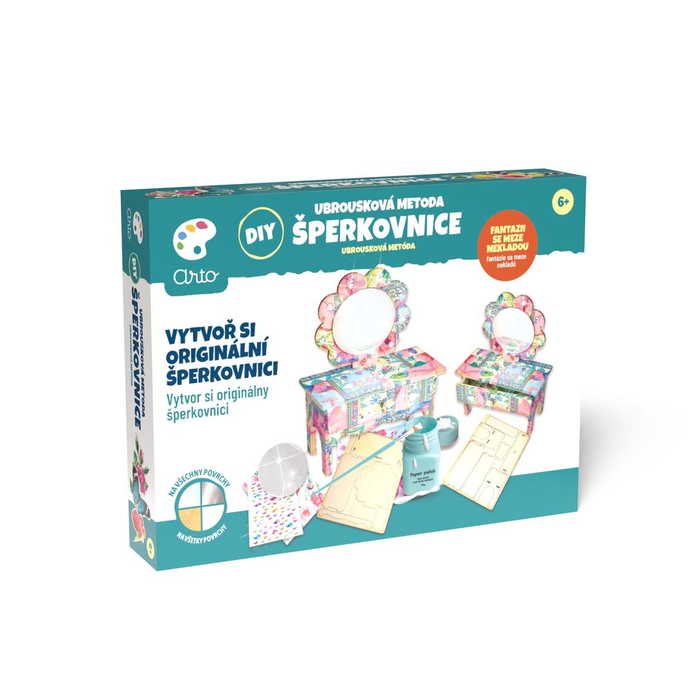 Levně ARTO DIY Šperkovnice - ubrousková metoda