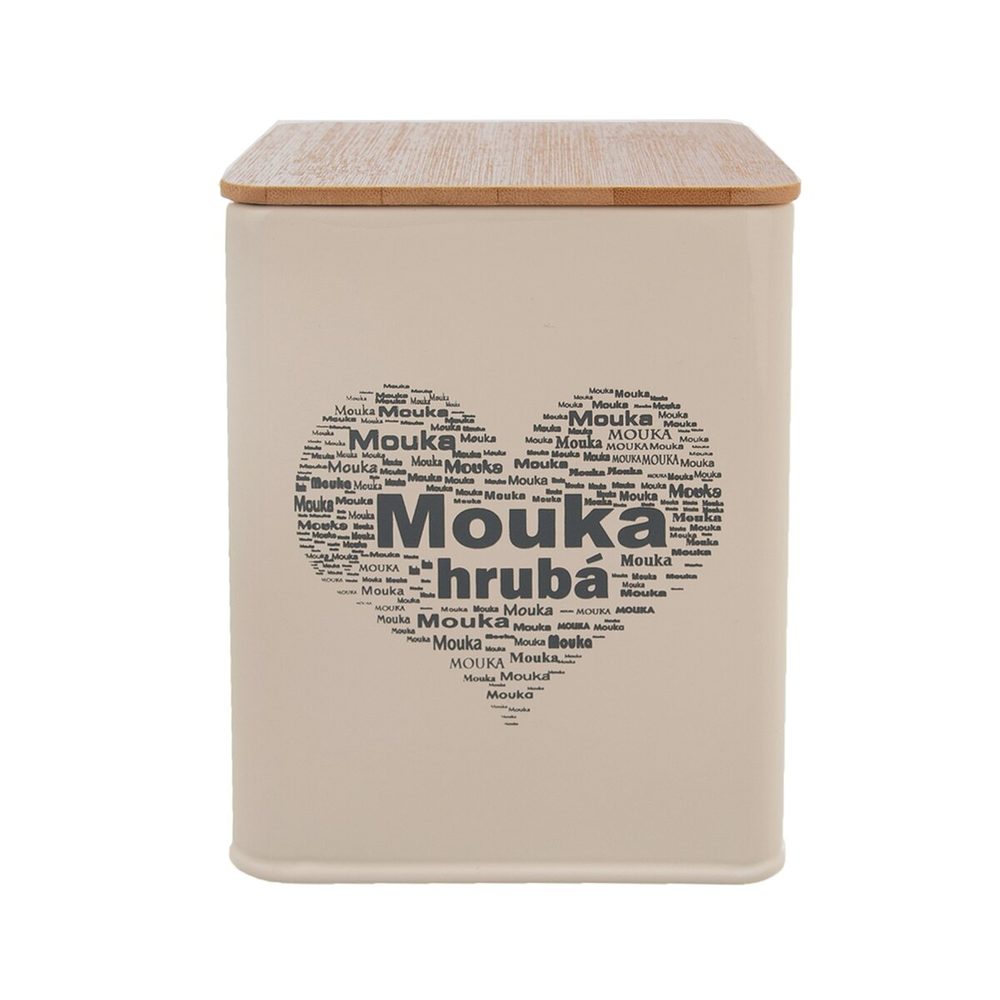 Levně Dóza Mouka hrubá SRDCE 11,5x11,5x14 cm