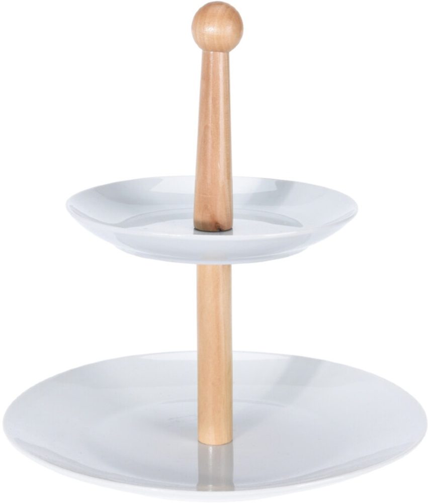 Levně EXCELLENT HOUSEWARE Etažér dvoupatrový porcelánový KO-628900200