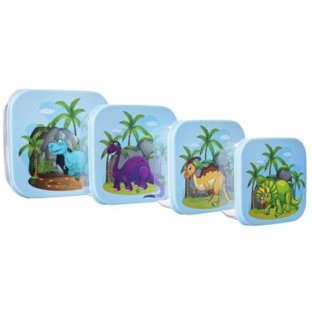 Levně box-sada 4ks-CHILD, DINOSAURUS, svačina (2, 0,6, 0,45, 0,3l), plast