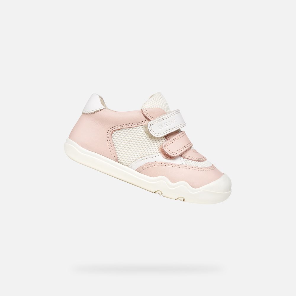 Levně Růžové dívčí barefoot tenisky Geox Steppieup - 26