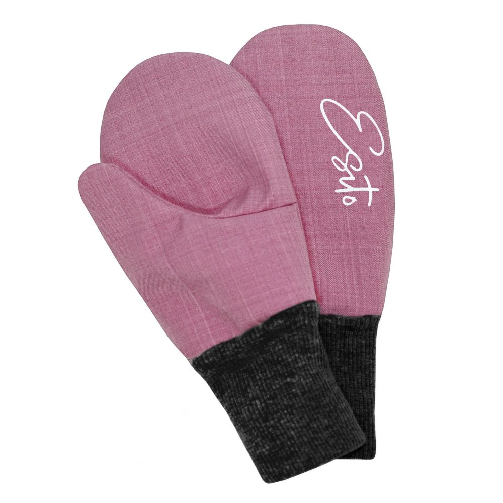 ESITO Zimní palcové rukavice softshell s beránkem Antique Pink - 3 - 5 let antique pink