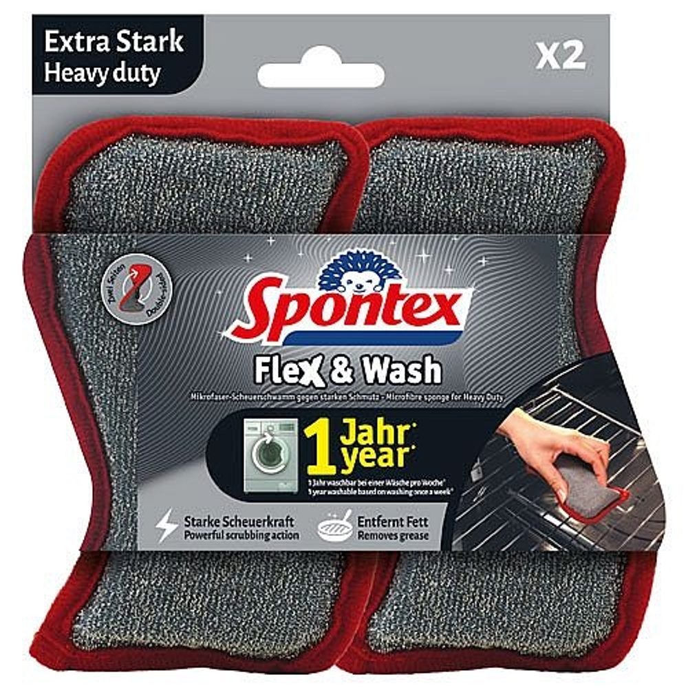 houba 2ks Flex&Wasch, Heavy Duty, tvar., kuch., SPONTEX