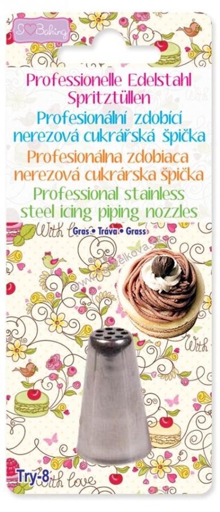 Levně špička d25x50mm TRÁVA (VLASY) TRY-8, zdobící, NR