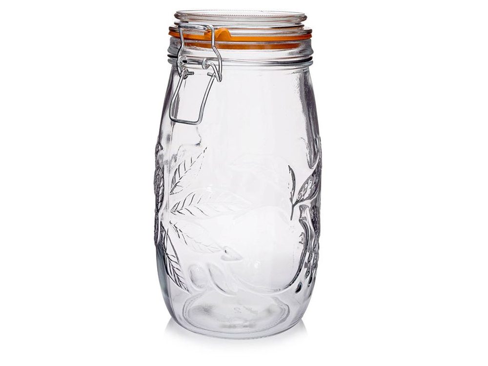 Levně dóza 1,50l d10,5x21,5cm, vlis ovoce, patentní, sklo