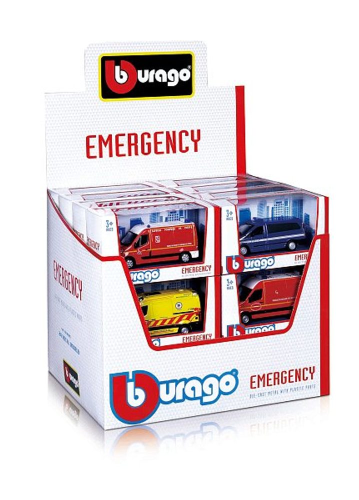 Levně Bburago - Emergency, Záchranná vozidla, dodávky, 1:50, assort