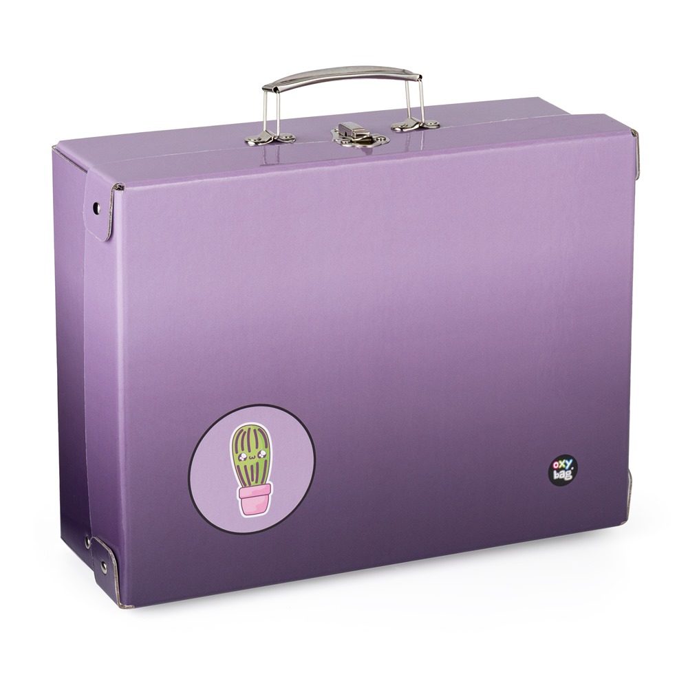 Levně Kufřík lamino hranatý A4 OXY NEXT Ombre Purple