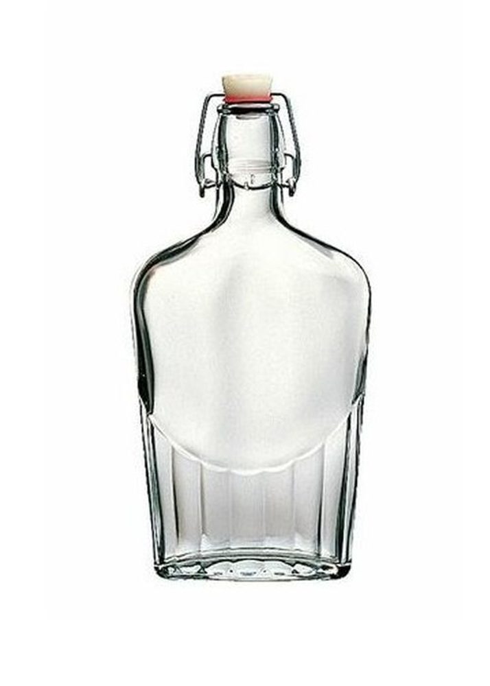 Levně láhev 0,50l placatka FIASCHETTA, patent.uz., sklo