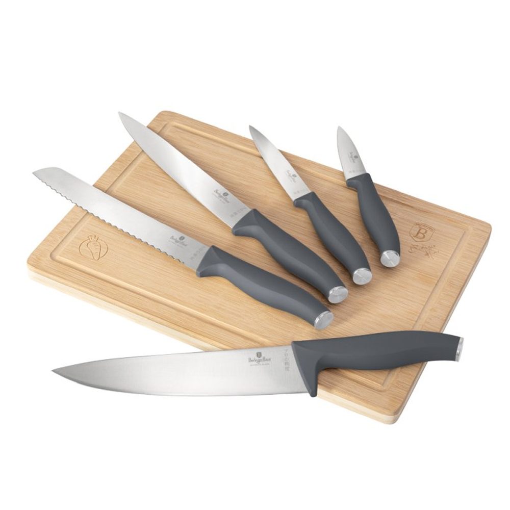 Levně BERLINGERHAUS Sada nožů s prkénkem 6 ks Aspen Collection BH-2962