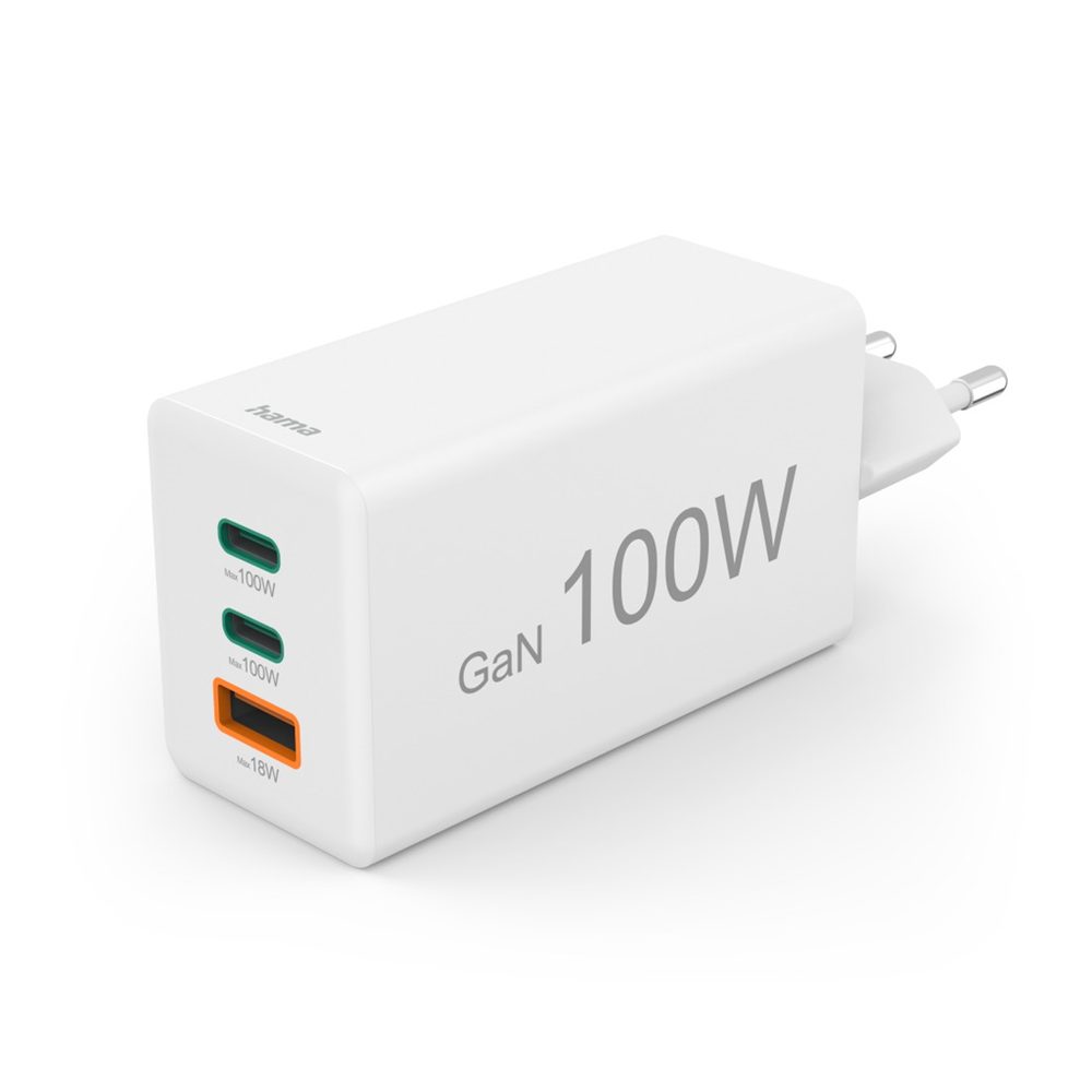 Levně Hama rychlá USB nabíječka GaN 2x USB-C + USB-A, PD/QC, 100 W
