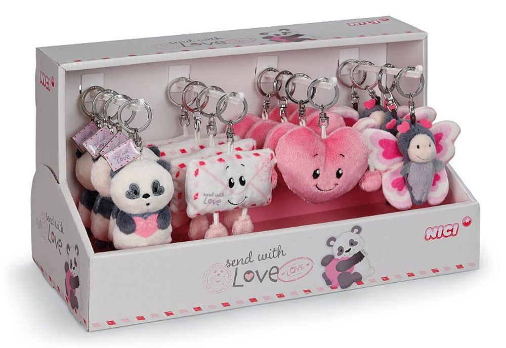 Levně NICI DISPLAY klíčenky Love 7cm assort, 4 druhy,16ks
