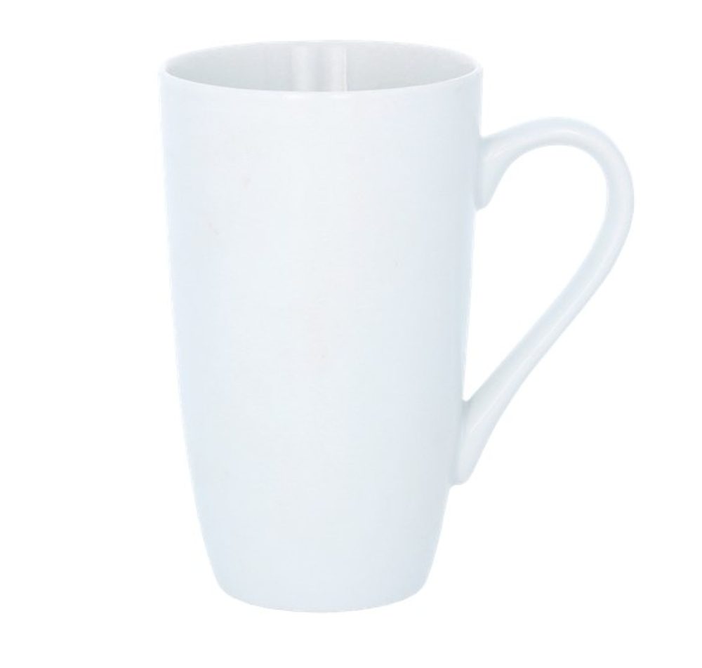 Levně hrnek 650ml, VYSOKÝ, bílý porcelán