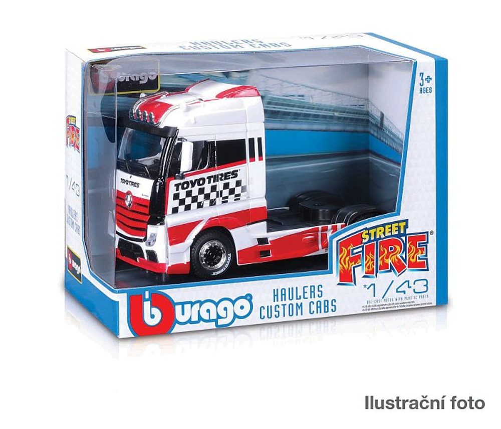 Levně Bburago - Auta Street Fire, Haulers custom cabs, 1:43, assort
