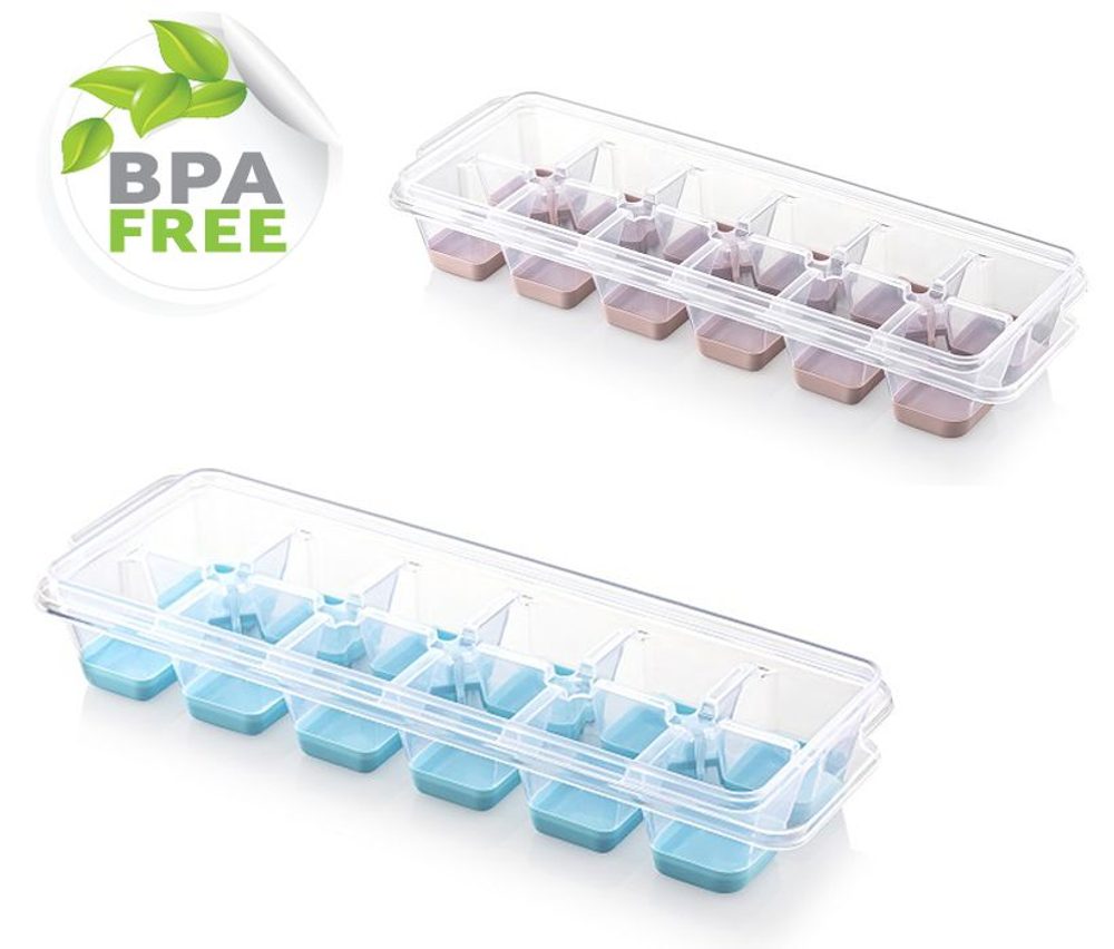 Levně forma na led 8,9x25,3x3,8cm, pruž.dno, plast, MIX barev