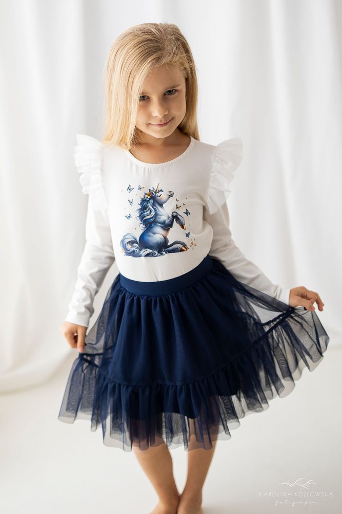 Levně Lily Grey Dívčí sukýnka Lily Grey - dark blue - 104