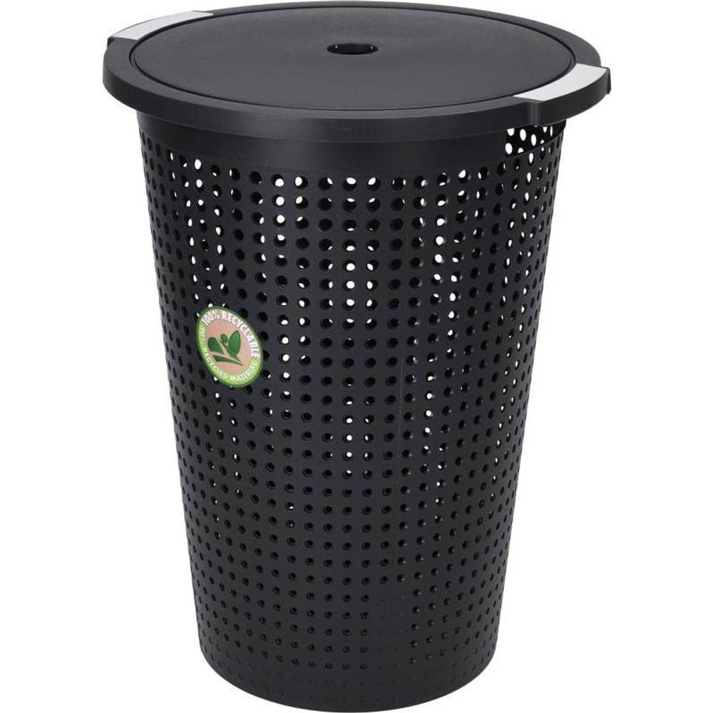Levně EXCELLENT HOUSEWARE Koš na prádlo kulatý 35 l černá KO-Y54500470