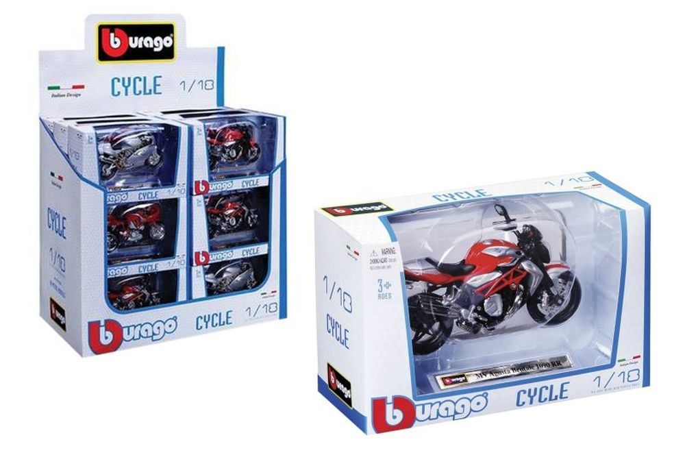 Levně Bburago 1:18 Motocykl (DISPLAY 18ks) ASST