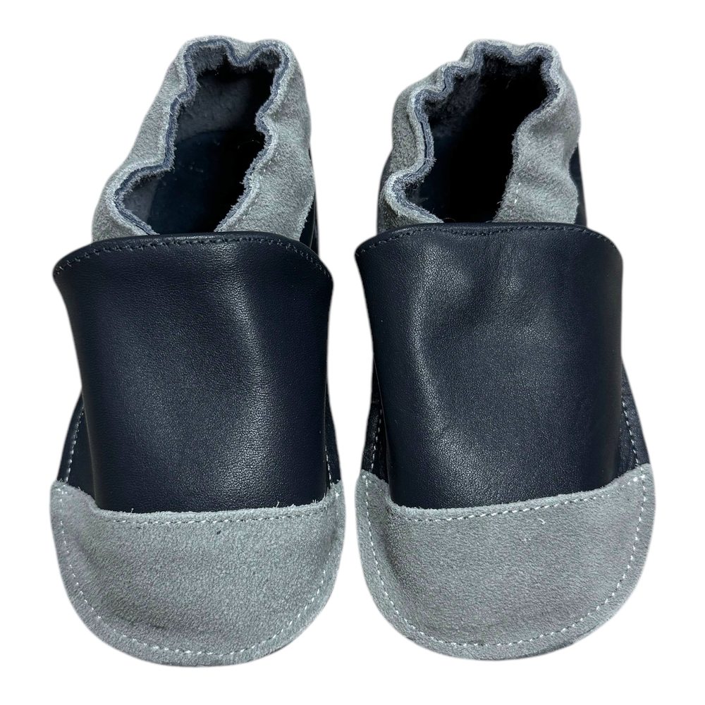 Levně Hopi Go! Barefoot kožené capáčky - šedé - L