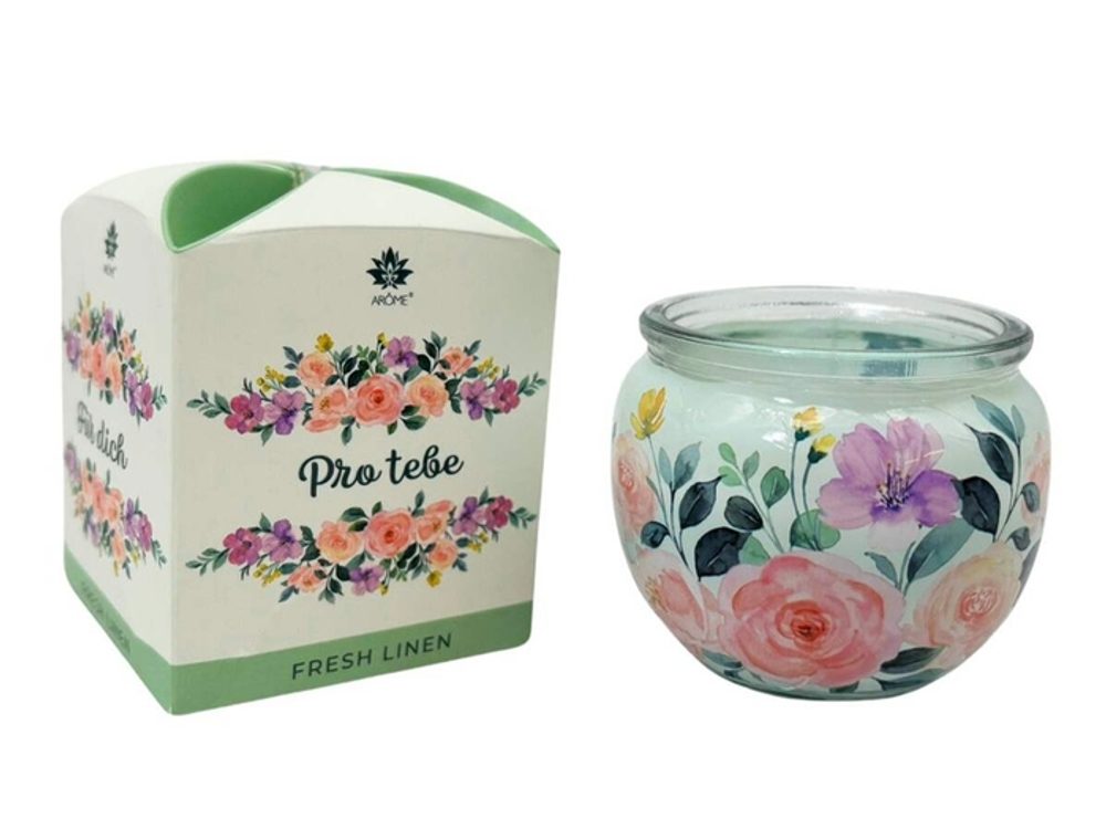Levně svíčka vonná 90g, PRO TEBE, parafín, DB, sklo