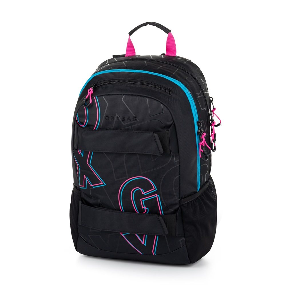 Levně Studentský batoh OXY Sport Font Neon