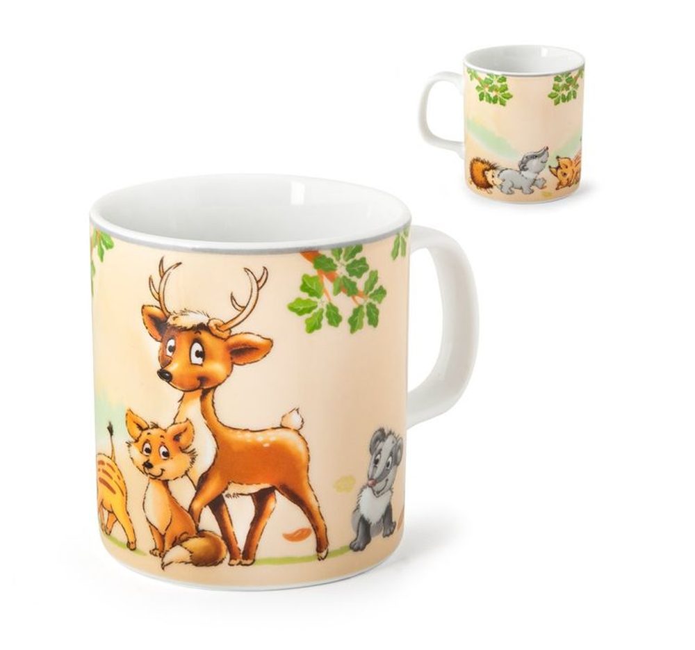 Levně hrnek 225ml LESNÍ ZVÍŘÁTKA, dětský, porcelán