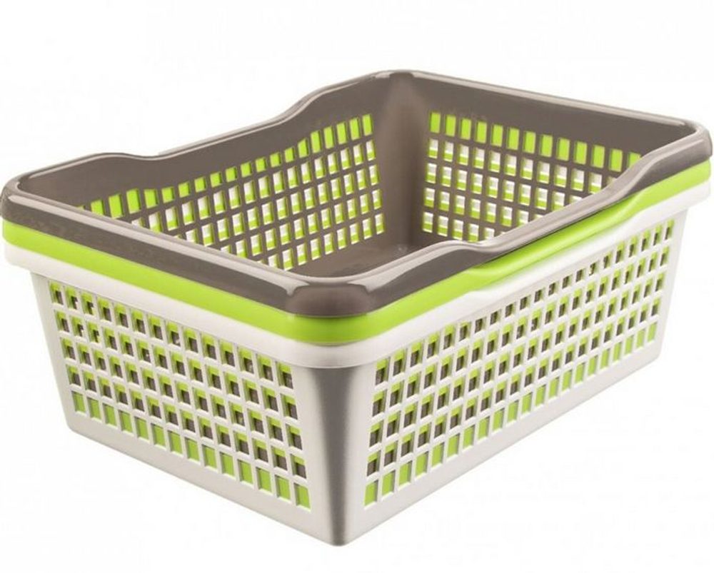 Levně košík 37l 47,5x37,8x20,8cm, prolamovaný, 5barev, plast