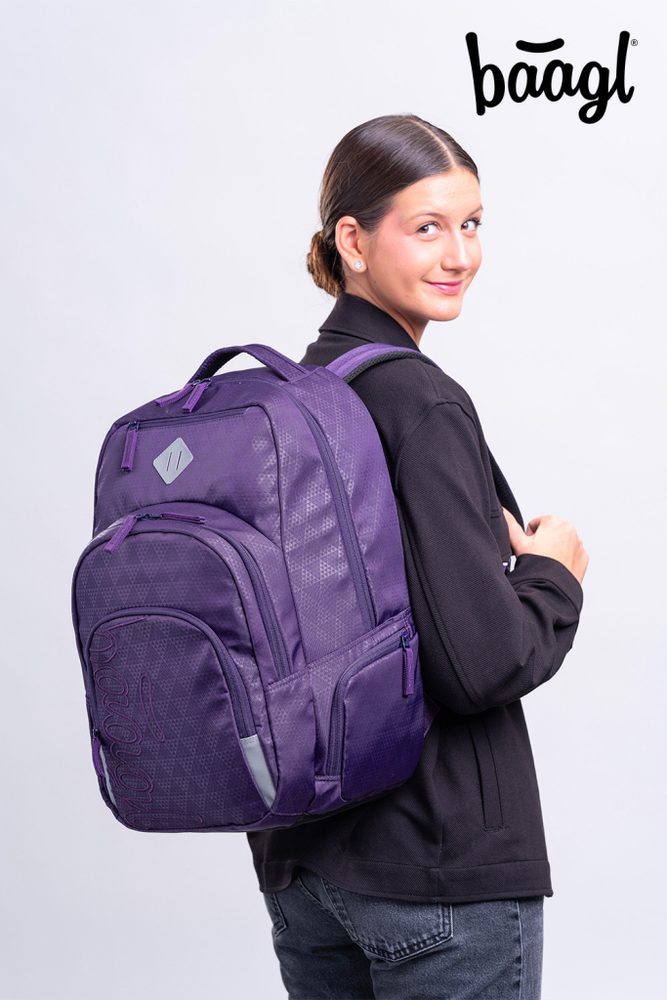 BAAGL SET 3 Coolmate Plum: batoh, penál, sáček (obrázek 11)