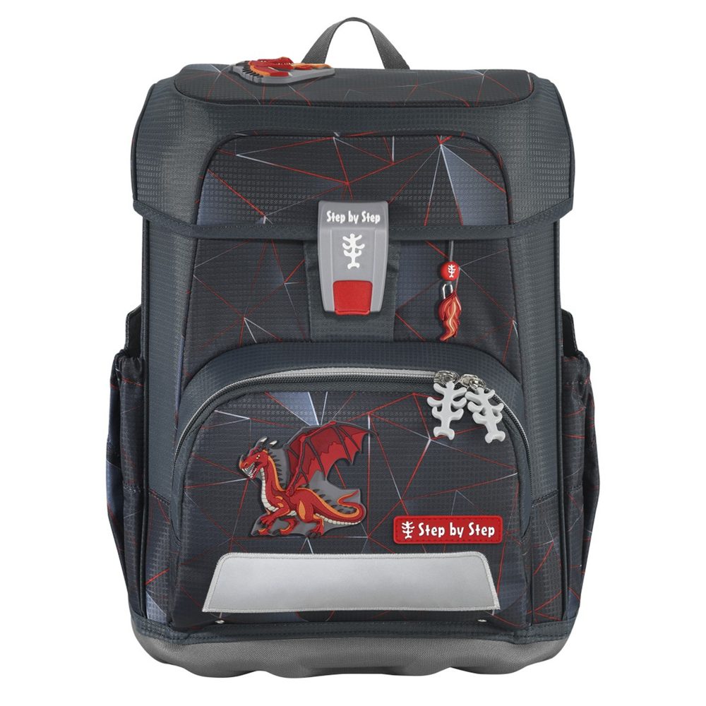 Levně Školní aktovka CLOUD pro prvňáčky - 5dílný set, Step by Step Dragon Drako, certifikát AGR