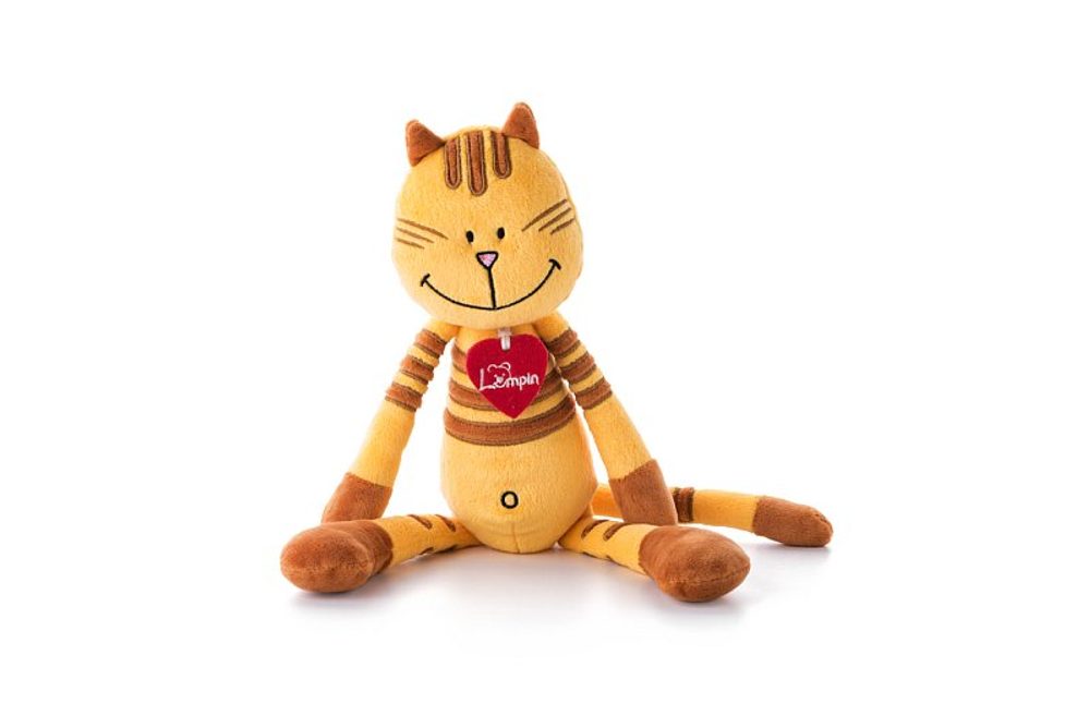 Levně LUMPIN Kočka Pipa Lipa, střední - žlutá (38 cm)