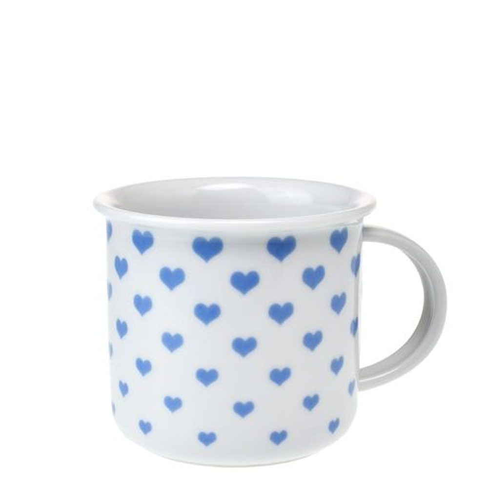 Levně hrnek 250ml TINA - modrá SRDÍČKA, U3395/25, čes.porcelán