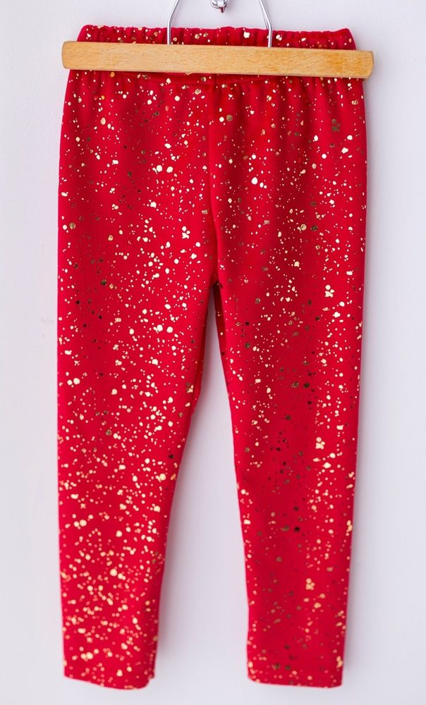 Levně Premium sametové Lily Grey legíny RED - 104
